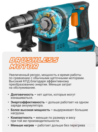 Перфоратор аккумуляторный BORT BHD-21Li-XDK (без АКБ и ЗУ)