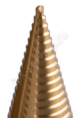 Step drill bit f4-40 mm, pitch 2 mm TIN (Suspension/Blister IPK)