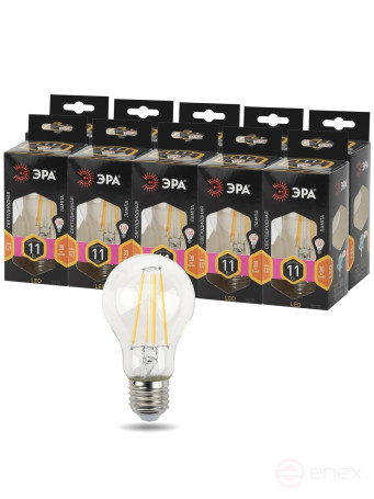 LED Lamp ERA F-LED A60-11W-827-E27 11W Filament Pear Warm White Light E27