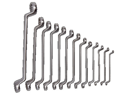 Set of curved elongated double-sided cap wrenches, 13 pcs