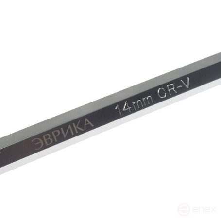 Ключ шестигранный 14мм ER-76414XL: Г-образный экстрадлинный ЭВРИКА /1/6/60