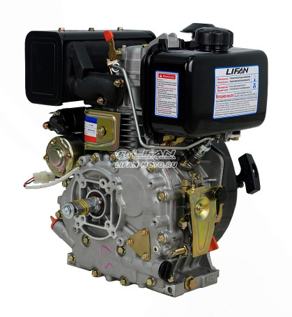 Двигатель Lifan Diesel 178FD, вал 25мм, катушка 6 Ампер