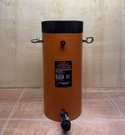 Hydraulic jack with locking nut DG100-250PG (spring return, g/n 100t, stroke 250mm, lifting 386mm) MALIEN