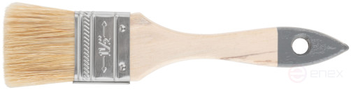 Flute brush "Light", natural light bristles, wooden handle 1.5" (38 mm)
