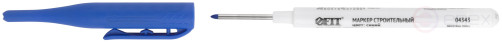 Маркер строительный перманентный, тонкий, удлиненное перо, синий