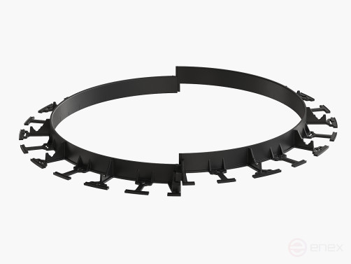 Garden curb 1000 mm height 78 mm black 1 piece