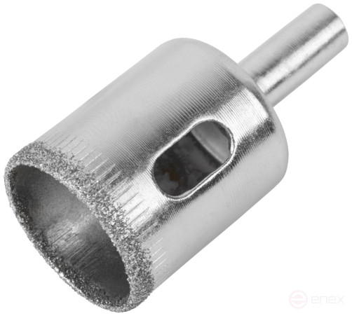 Коронка кольцевая по кафелю и стеклу алмазная 25х50 мм