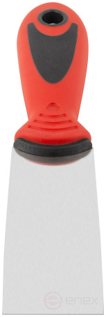 Spatula, stainless steelsteel, rubberized handle 40 mm