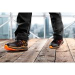 Work sneakers, r-R 45, black and orange, S1, steel toe