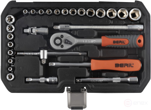 Set of socket heads 70pr. 1/4 DR BERIL