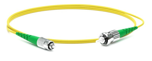 FC-S2-9-FC/AR-ST/AR-H-2M-LSZH-YL Патч-корд волоконно-оптический (шнур) SM 9/125 (OS2), FC/APC-ST/APC, 2.0 мм, simplex, LSZH, 2 м