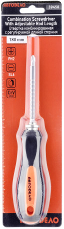 Combination screwdriver (PH2-SL6 L=180mm; adjustable rod length) Car Body (39458)
