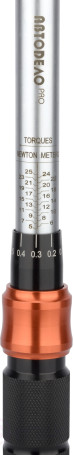 Ключ динамометр. предельный правая-левая резьба 1/4" (5-25Nм; 280mm) АвтоDело PRO 40342