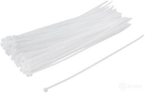Хомуты нейлоновые для проводов, белые 100 шт., 3,6х250 мм