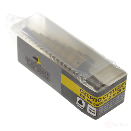 Сверло ступенчатое 4-20мм, HSS, шаг 2мм, ЧЕГЛОК (20/120)