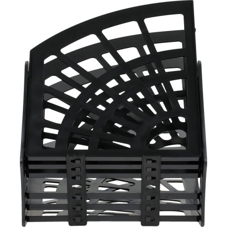 Лоток для бумаг веерный СТАММ "Эконом", 6-ти секционный, черный