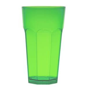 Polycarbonate glass Glux 350 ml green fluorescent transparent