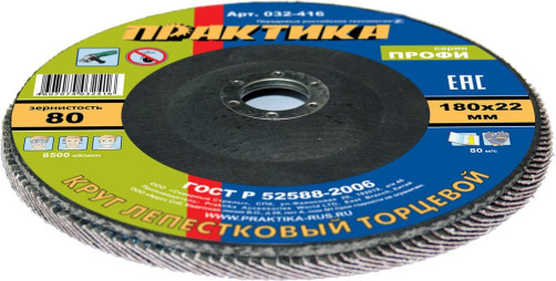 Petal Grinding Wheel PRACTICE 180 x 22 mm P80 (1 pc.) Profi series