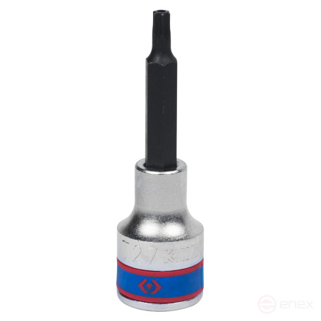 Насадка (бита) торцевая 1/2", Torx, T27, L = 80 мм, с отверстием KING TONY 403727