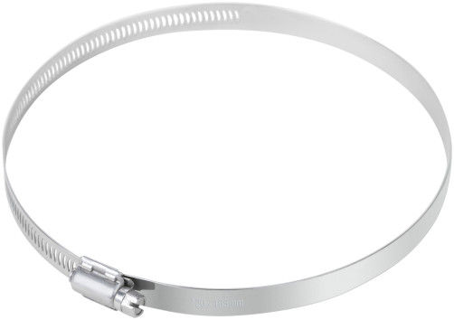 Crimp clamp, 12.7 mm wide, stainless steel.steel 120-165 mm