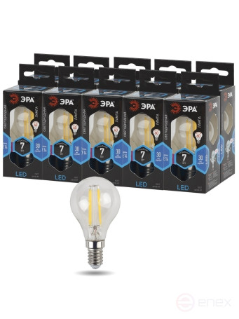 LED ERA Lamp F-LED P45-7W-840-E14 7W Filament Ball Neutral White Light E14