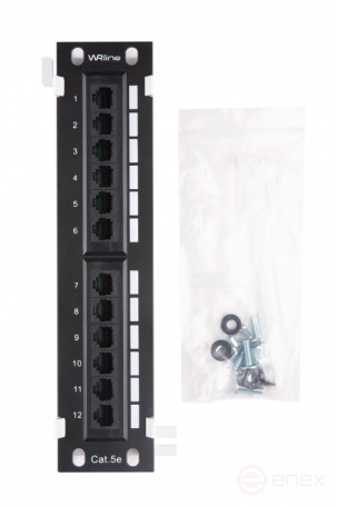 WRline WR-PL-12-C5E-WL-D Патч-панель настенная, 12 портов RJ-45, категория 5е, с подставкой