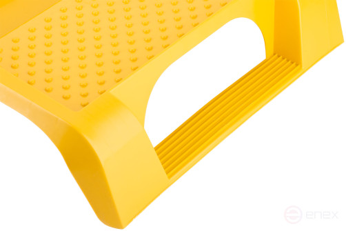 Yellow 395x346 mm paint tray, fixing pedal, Professional