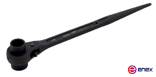 Key for scaffolding with ratchet, 19 - 22 mm