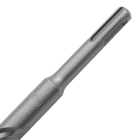Concrete drill, double spiral, three dust-removing edges, 16 x 210 mm DENZEL