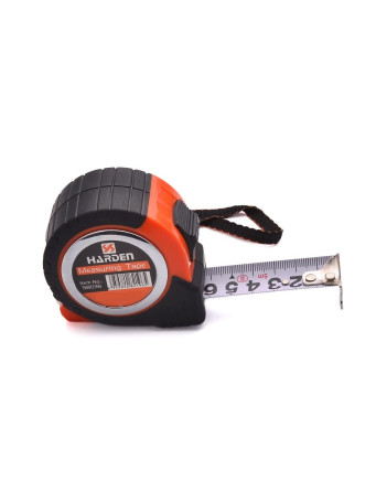 Measuring tape measure with impact-resistant rubberized housing, 3m. X 16mm. // HARDEN