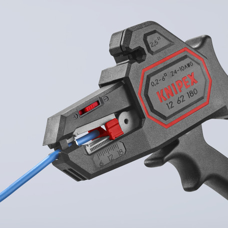 Стриппер автоматический, зачистка: Ø 0.2 - 6 мм (AWG 24 - 10), рез кабеля: 2.5 мм², L-195 мм, держатель