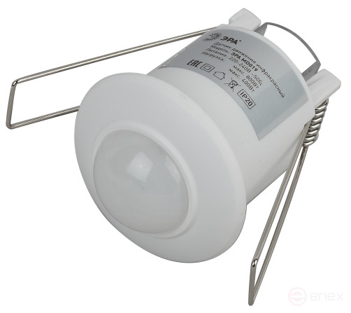 Датчик движения ЭРА MD 019 белый 800 Вт 360° 6М IP20