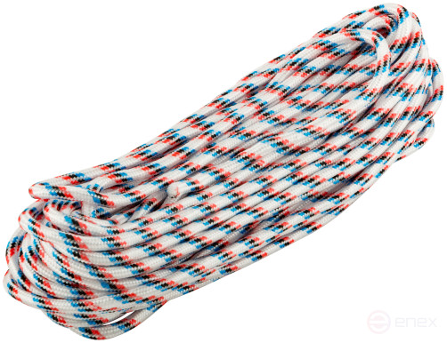 Канат полипропиленовый 24-х прядный с сердечником 6 мм х 20 м, р/н= 300 кгс