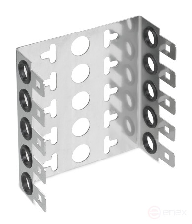 Mounting clamp for 5 plinths of the type Krone, Ripo