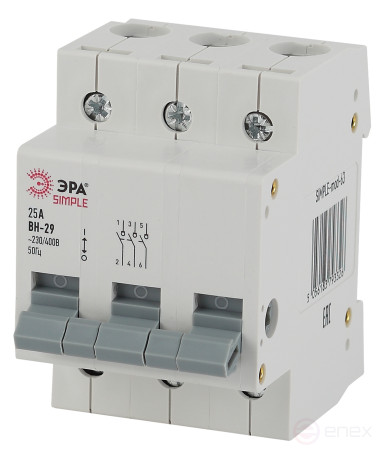 Выключатель нагрузки ЭРА SIMPLE SIMPLE-mod-64 3P 25А ВН-29