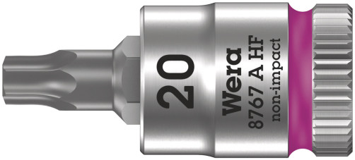 8767 A HF TORX® Zyklop End head with insert, DR 1/4", with fixing function, TX 20 x 28 mm
