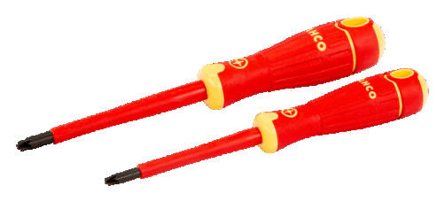 BahcoFit Screwdriver set with insulated plus/minus tip Pozidriv - 2 pcs