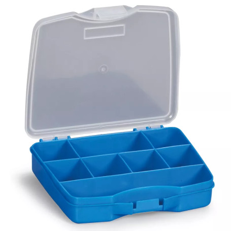 Plastic organizer DUEL 8 compartments, OR.06 BLUE