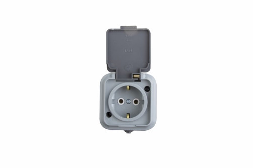 Water-proof plug socket for open installation REXANT IP54, with grounding 16 A, RA16-297(03)