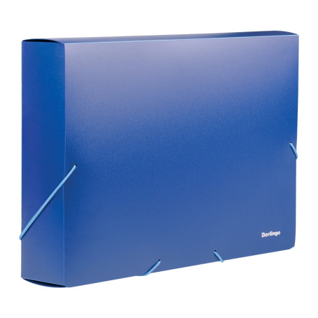 Folder-box with Berlingo A4 elastic band, 50 mm, 700 microns, blue