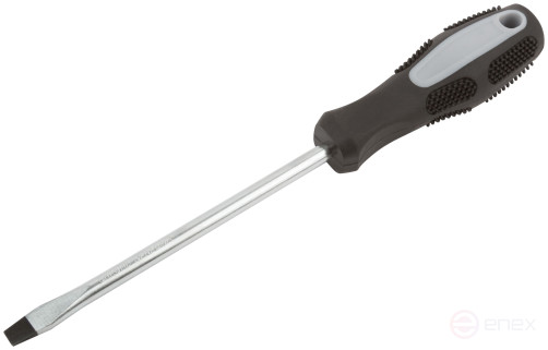 Screwdriver "Master", CrV steel, rubberized handle 8x150 mm SL