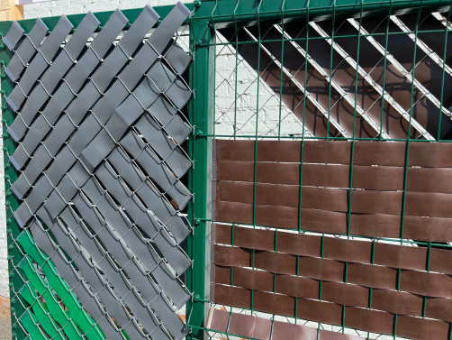 Fence tape mesh chain link 48 mm 50 meters WITHOUT CLIPS color brown