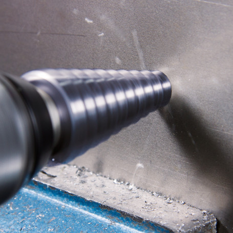 Step drill HSS CBN ground with spiral groove and sharpening of the tip Ø 4,0 - 20,00 TiAlN