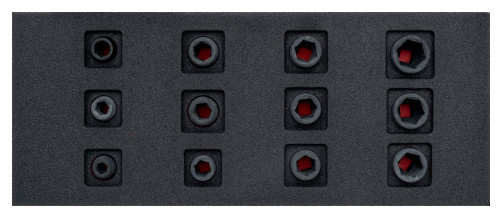 Fit&Go Набор ударных торцевых головок 1/2 в ложементе, 12 предметов