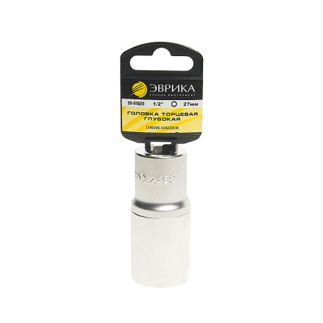Socket head 27mm 1/2" 6-sided deep L=80mm (with holder) EUREKA ER-91520H 1/81