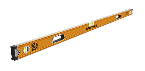 Construction PRACTICE level Expert series, 2000 mm, profile 28 x 66 mm, 3 eyes, 2 handles, V-groove, accuracy 0.5 mm/m