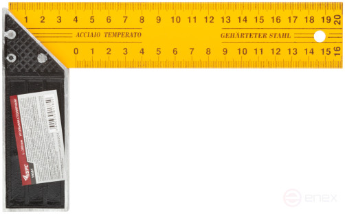 Угольник столярный желтый 200 мм