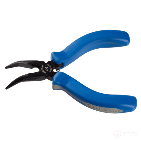 Pliers, 125 mm thin-nosed, mini, curved KING TONY 6334-05
