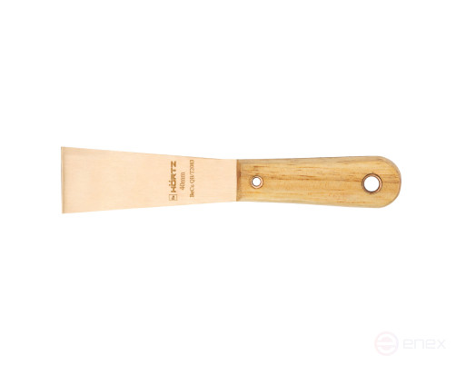 Painting spatula 40 mm BeCu wooden handle intrinsically safe, HORTZ