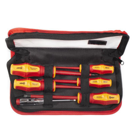 A set of dielectric screwdrivers NIO-06 of the PROFI series